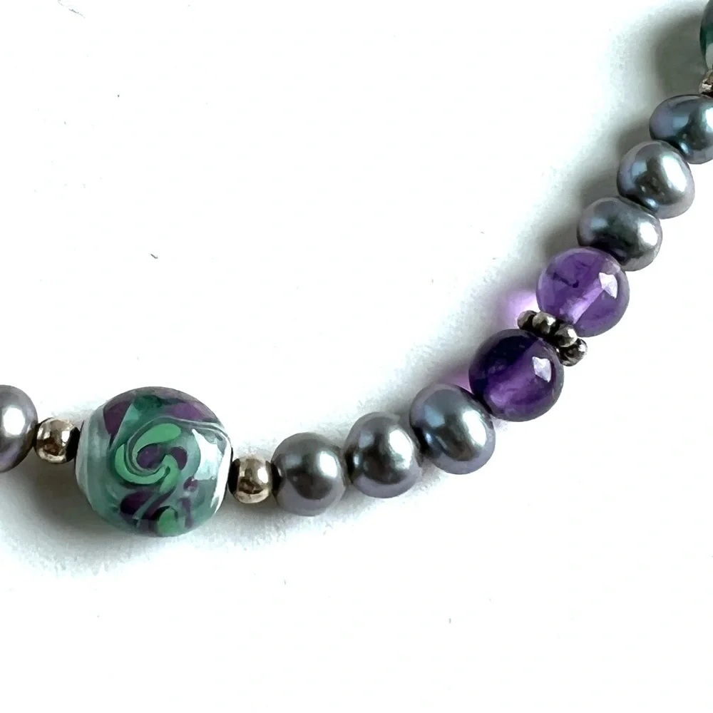Amethyst Necklace Bracelet Earring Set